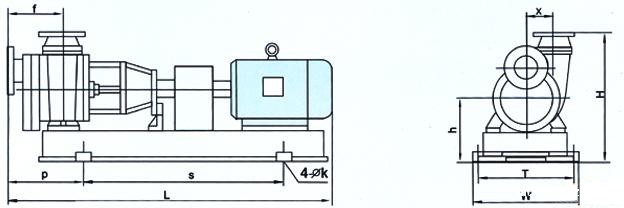 FZB系列氟塑料自吸泵安装尺寸